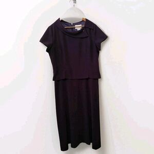 J. Taylor Womens Sz 18 Purple Cap Sleeve Business Formal Wedding Dress